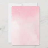 Invitation Hydrangea Lacecap Aquarelle Rose pour 50e Annivers (Dos)