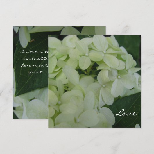 Invitation Hydrangea Love (Devant / Derrière)