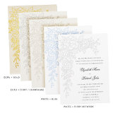 Invitation Hydrangea Luminous Blue Formal Classic Wedding