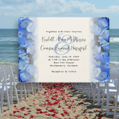 Invitation Hydrangea Mariage élégant Bleu Floral 5x7