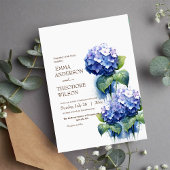 Invitation Hydrangea Moderne Beau Mariage Floral