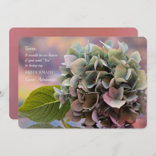 Invitation Hydrangea multititane (Devant / Derrière)