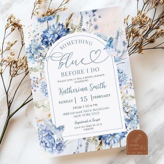 Invitation Hydrangea Quelque Chose De Bleu Avant De Faire Fêt