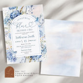 Invitation Hydrangea Quelque Chose De Bleu Avant De Faire Fêt