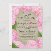 Invitation Hydrangea rose 50e anniversaire (Devant)