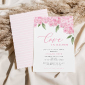 Invitation Hydrangea rose Amour en Fleur Douche nuptiale