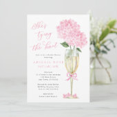 Invitation Hydrangea rose Elle noue la douche nuptiale (Debout devant)