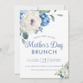 Invitation Hydrangea Rose Floral Fête des Mères Brunch (Devant)