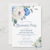 Invitation Hydrangea Rose Floral Graduation Party (Devant)