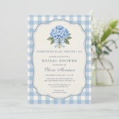Invitation Hydrangea Something Blue Before I Do Baby Shower d (Debout devant)