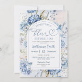 Invitation Hydrangea Something Blue Before I Do Baby Shower d (Devant)