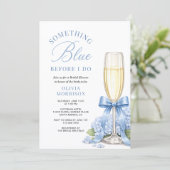 Invitation Hydrangea Something Blue Enterrement de Vie de Jeu (Debout devant)