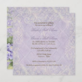 Invitation Hydrangea Swirl pourpre - Fête de l'mariée florale (Devant / Derrière)