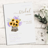 Invitation Hydrangea tournesol rustique Élégante Fête des mar