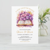 Invitation Hydrangea "Un nouveau chapitre commence" Baby show (Debout devant)