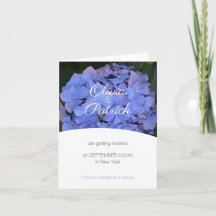 Hydrangea Violet Pastel Mariage Économisez la Date
