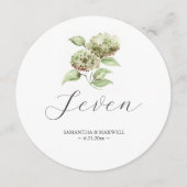 Invitation Hydrangea Wedding Round Table Number (Devant)