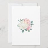 Invitation Hydrangea White Elegant Dusty Rose Peony Mariage (Dos)