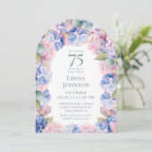 Invitation Hydrangeas 75e fête d'anniversaire (Debout devant)