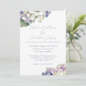 Invitation Hydrangeas Blancs et Violets (Debout devant)