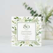 Invitation Hydrangeas blancs pour 80e anniversaire (Debout devant)