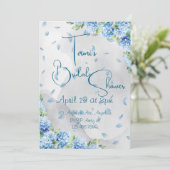 Invitation Hydrangeas Bleus (Debout devant)