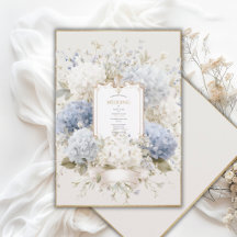 Hydrangeas Bleus Élégants Mariage Vintage