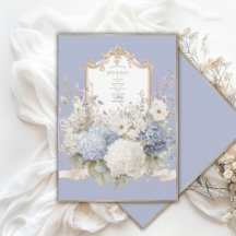 Hydrangeas Bleus Élégants Mariage Vintage Lavande