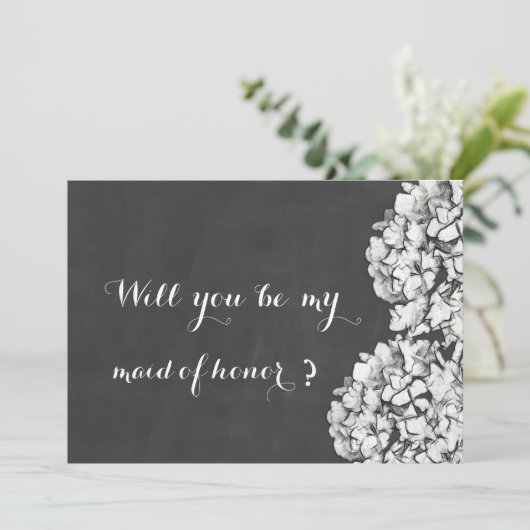 Invitation Hydrangeas De Chalet Vintage (Debout devant)