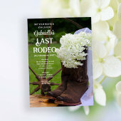 Invitation Hydrangeas et Bottes Dernier Rodeo Bachelorette Pa