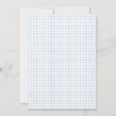 Invitation Hydrangeas Florales Bleues Gingham Mariage Fantais (Dos)