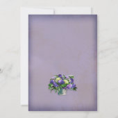 Invitation Hydrangeas Ivoire & Violet | Mariage Violet (Dos)