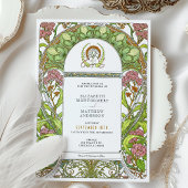 Invitation Hydrangeas Mariage Art Nouveau