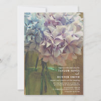 Hydrangeas Mason Jar Mariage