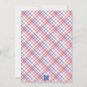 Invitation Hydrangeas Monogramme Crête 4 Juillet Aquarelle (Dos)