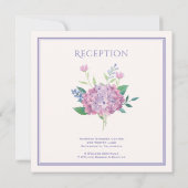 Invitation Hydrangeas pastel - Mariage floral (Dos)