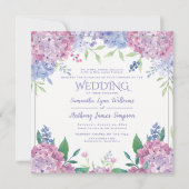 Invitation Hydrangeas pastel - Mariage floral (Devant)