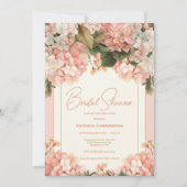 Invitation Hydrangeas Pêche Aquarelle Moderne Mariage (Devant)