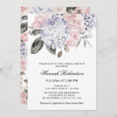 Invitation Hydrangeas vintages | Brunch nuptial (Devant / Derrière)