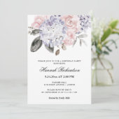 Invitation Hydrangeas vintages | Fête d'anniversaire (Debout devant)