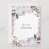 Invitation Hydrangeas vintages | Fête d'anniversaire (Dos)