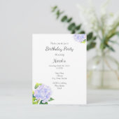 Invitation Hydrangée (Debout devant)