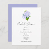 Invitation Hydrangée aquarelle (Devant / Derrière)