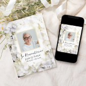 Invitation Hydrangée blanche Aquarelle Anniversaire de la mor