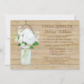 Invitation Hydrangée blanche Aquarelle Mason Fleurs de pot (Devant)