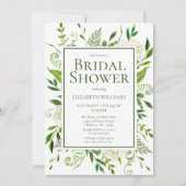 Invitation Hydrangée blanche Fête des mariées d'aquarelle flo (Devant)