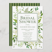 Invitation Hydrangée blanche Fête des mariées d'aquarelle flo (Devant / Derrière)