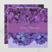 Invitation Hydrangée bleue de PixDezines (Devant / Derrière)