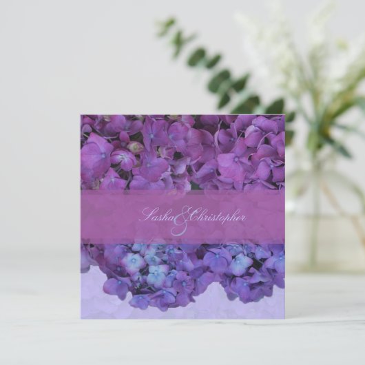 Invitation Hydrangée bleue de PixDezines (Debout devant)