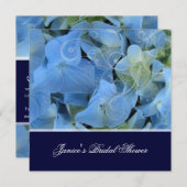 Invitation Hydrangée bleue/douche nuptiale romantique/mariage (Devant / Derrière)